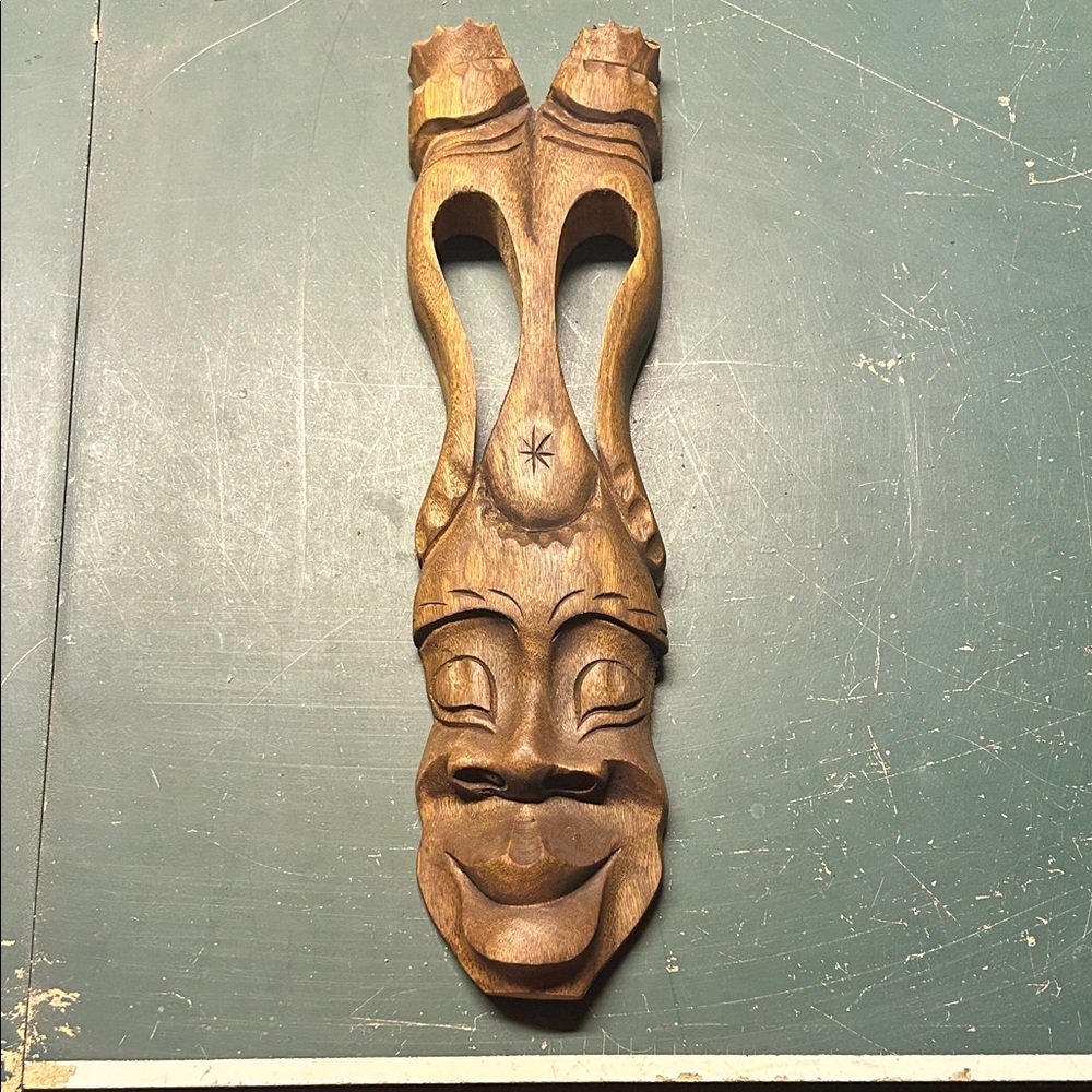 Carved Wooden Mask from Cuba